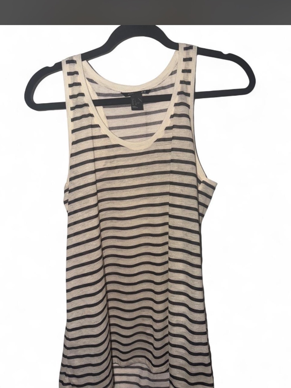 Women’s Striped Tank Top - Black & Cream